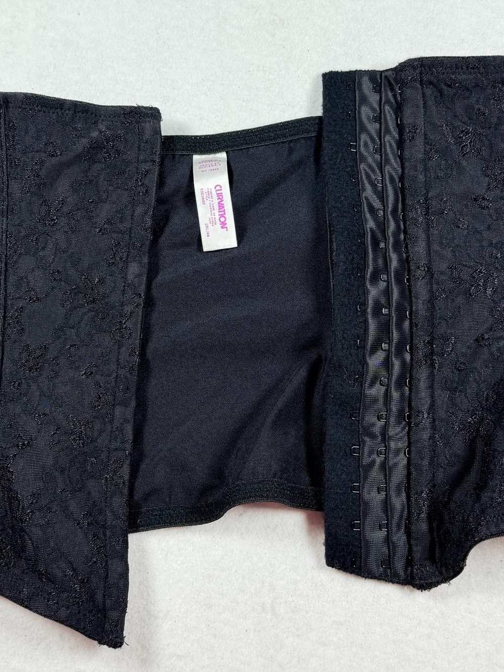 Curvation Black Lace Tummy Control Corset Shapewear‎ 2XL - Picture 2 of 9